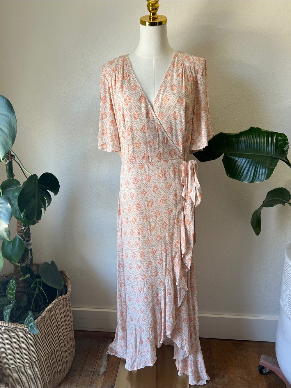 Shop Stevie Faux Wrap high low maxi Dress. Wedding, coquette, Boho, cottagecore